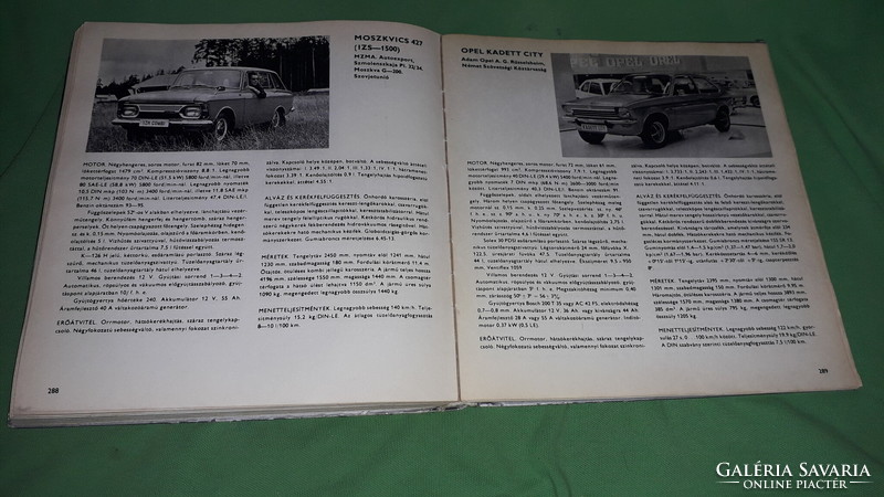 1977. György Liener - car types 1977 book technical according to pictures