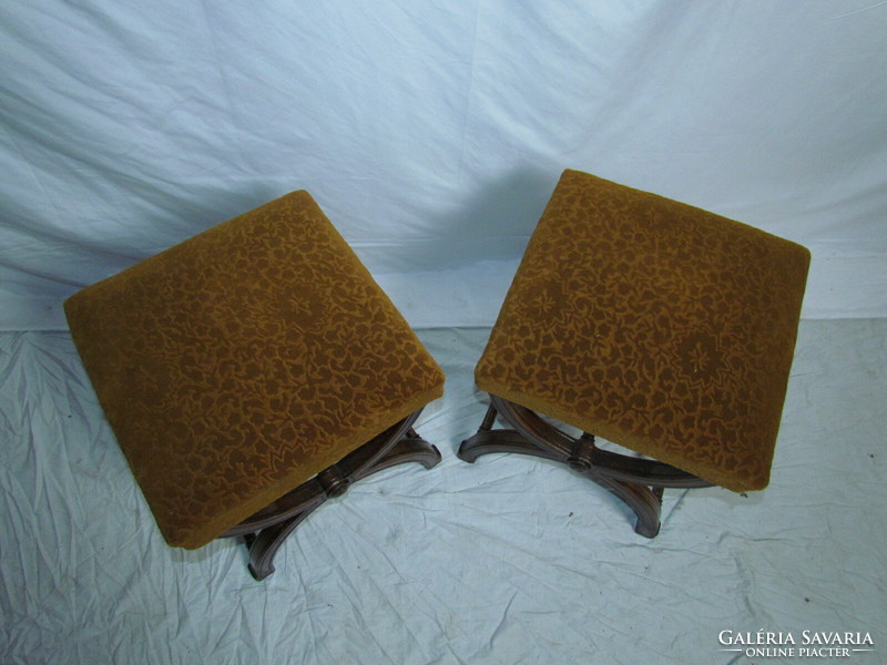 2 antique thonet footstools