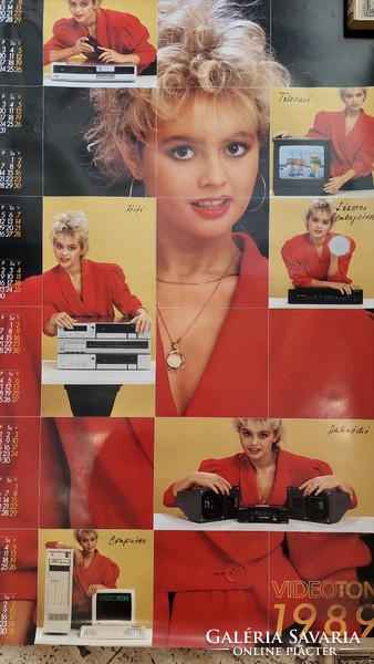 VIDEOTON 1989 naptár reklámplakát