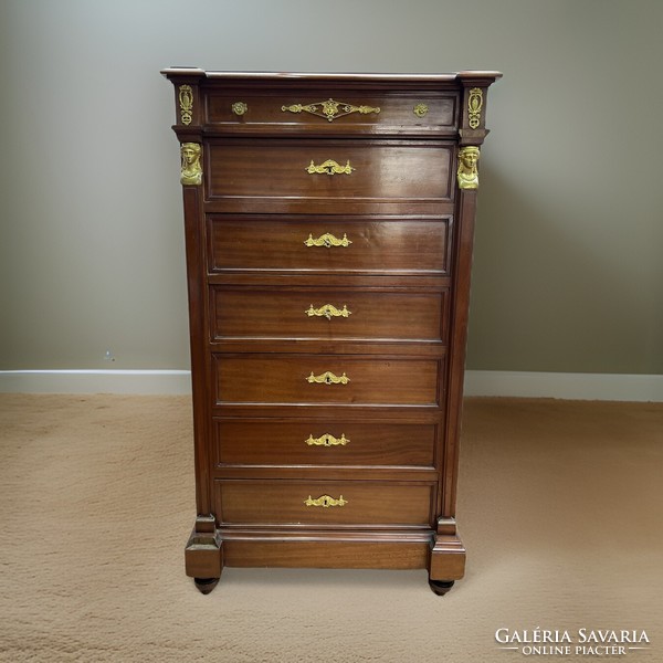 Empire-style 7-drawer cherry tree from the beginning of the last century