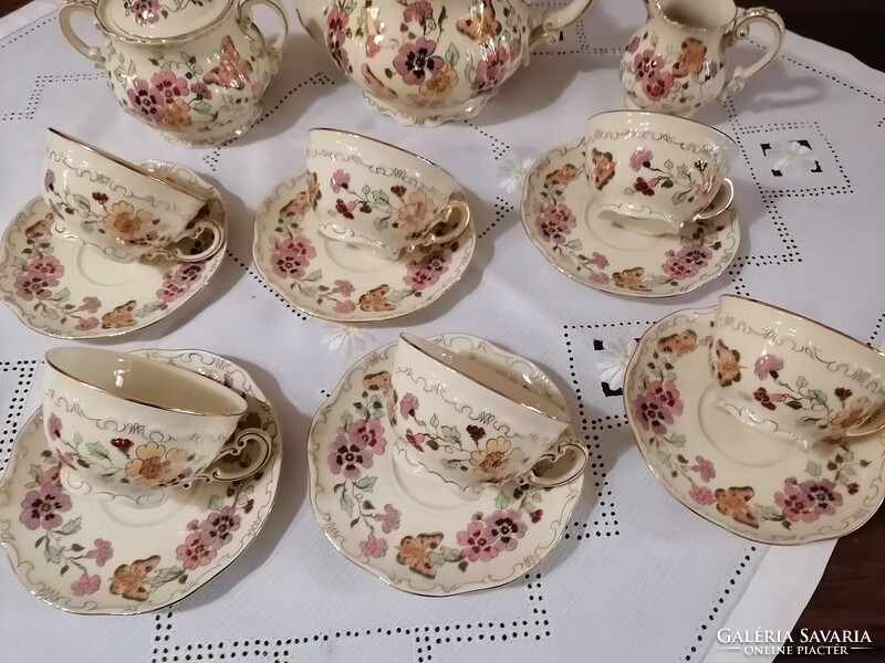 Zsolnay butterfly tea set