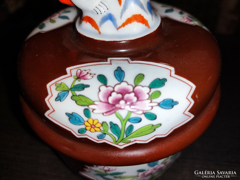 Antique Herend oriental pattern mohong tea herb holder
