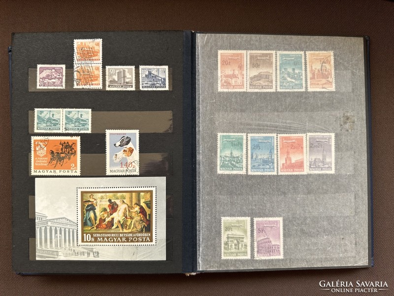 Stamp album with Hungarian stamps