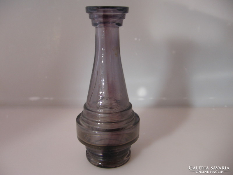 Purple art deco glass bottle, vase, hookah container