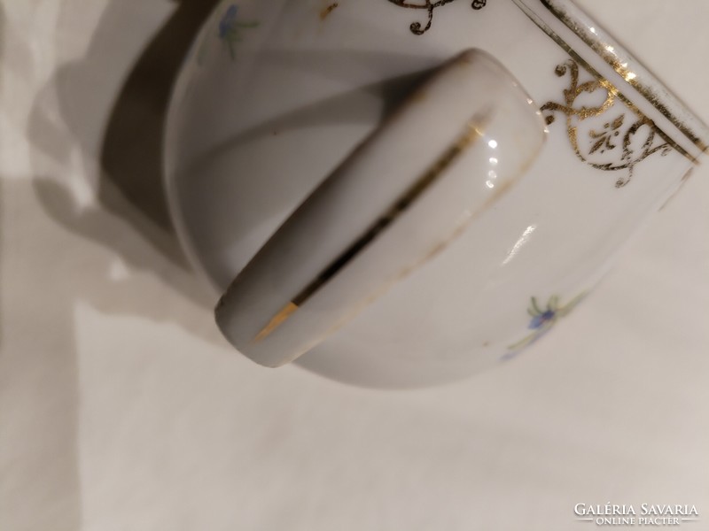 Antik porcelán csésze - nefelejcs