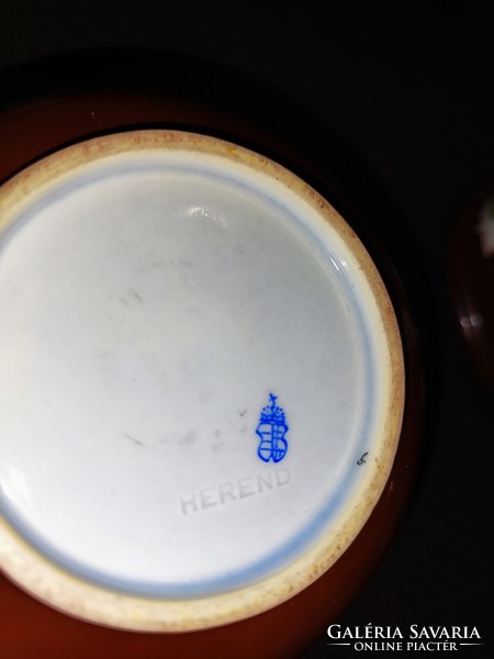 Antik Herendi keleti mintás Mohong teafű tartó