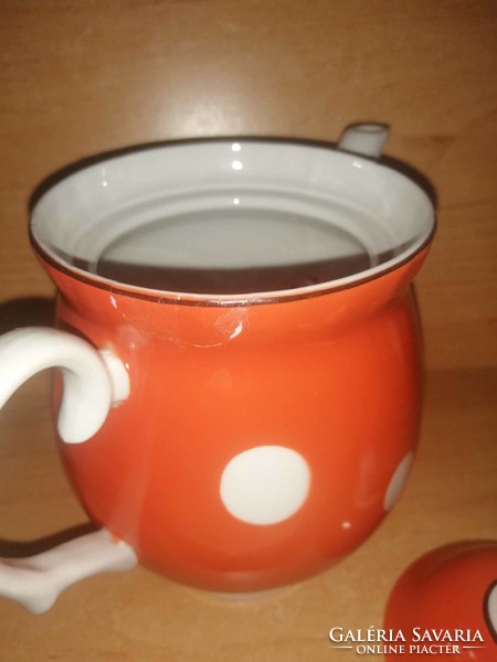 Orosz porcelán pöttyös teás készlet