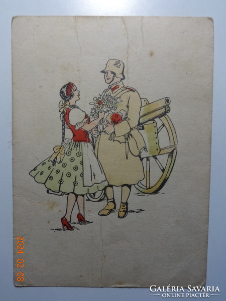 Old graphic postcard: Báčka march
