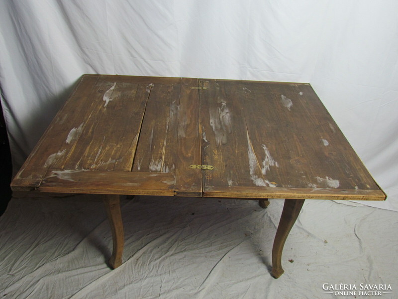 Antik Szecessziós asztal 2 fiókos (csiszolt)