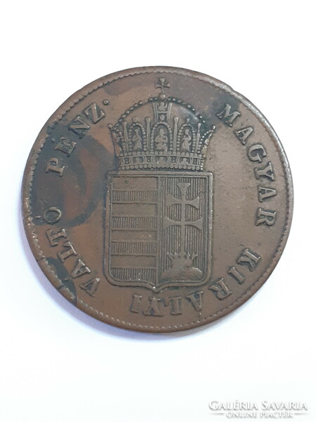Nice condition!!! Hungarian war of independence 1 krajcár 1848 bronze coin