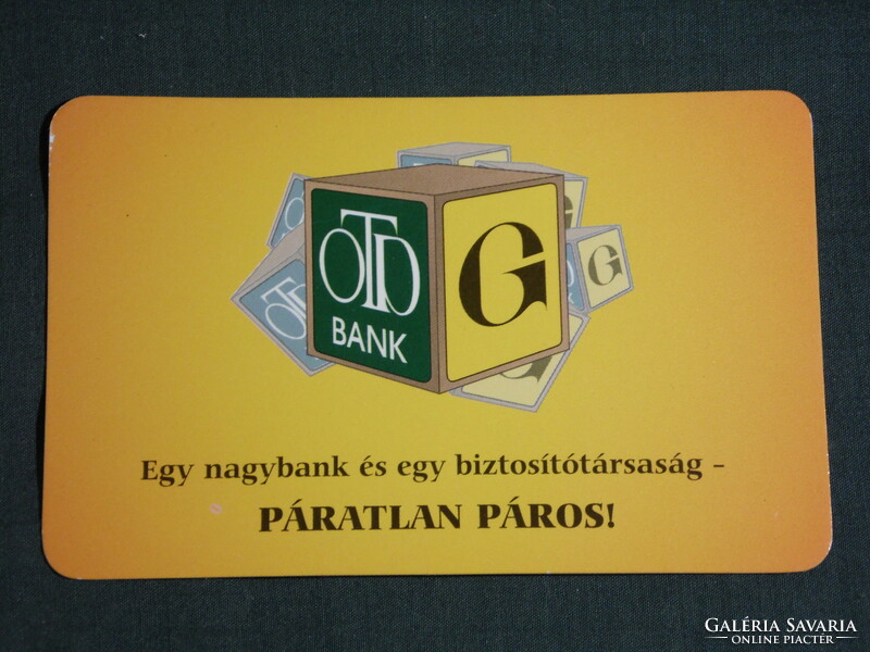 Kártyanaptár, OTP Garancia Biztosító, grafikai, 1999, (6)