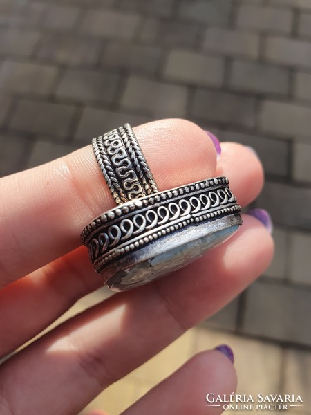 Larimár stone silver ring size 7! Original!