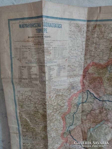 Administrative map of Hungary 1920 (after Trianon, kogutowicz elf)