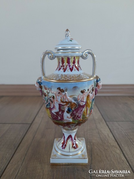 Antique capodimonte porcelain vase