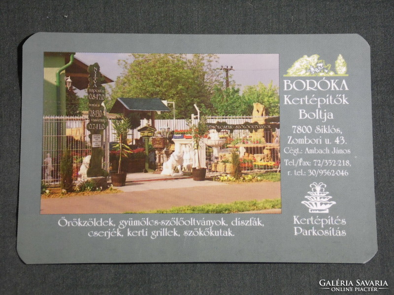 Card calendar, juniper gardeners shop, siklos, 1999, (6)
