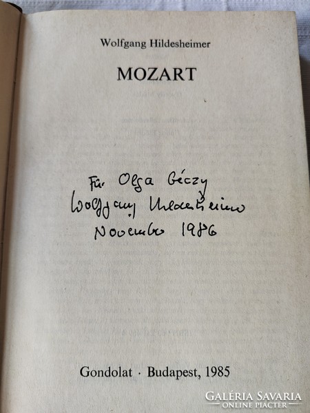 Wolfgang Hildesheimer: Mozart - Dedikált