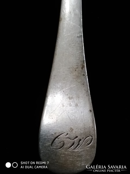 Antique silver teaspoon from the 1840s. /12.8Gr./