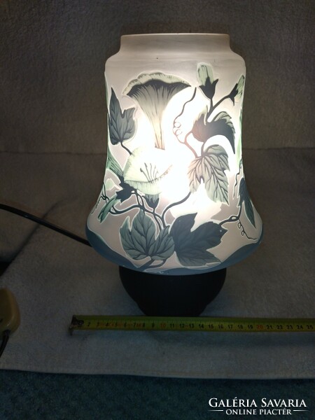Gyönyörű színes Vintage virág mintás Gallé  lámpa