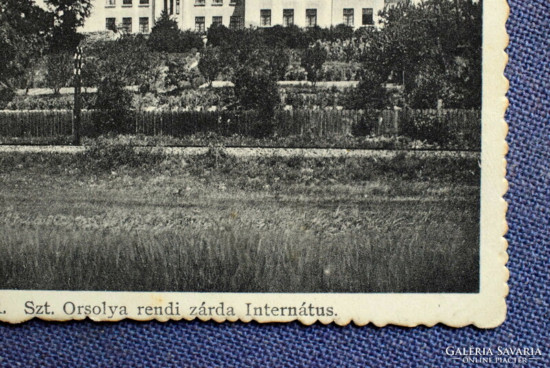 Dombóvár - St. Orsolya convent, boarding school, from the railway tracks - photo postcard 1931