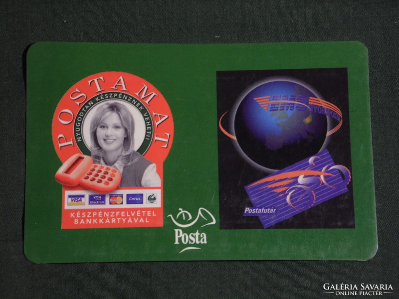 Card calendar, Pécs post office, postman, postman, female model, 1999, (6)