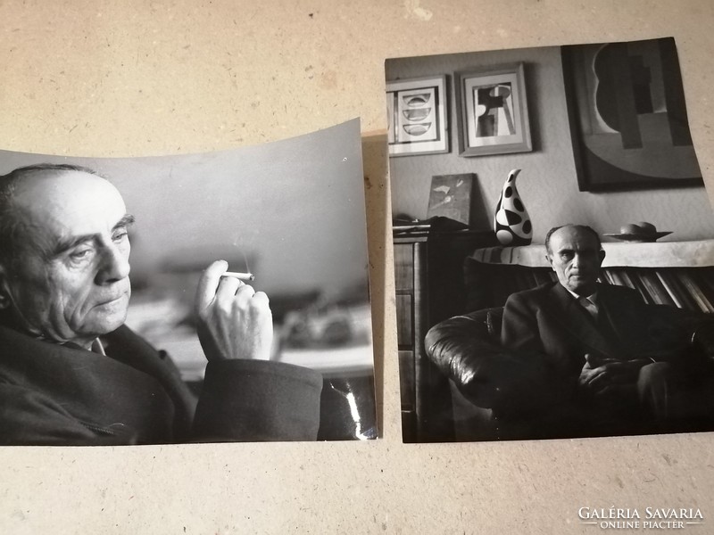 Kassák Lajos otthonában, 1963, eredeti fényképek, Hunyady József