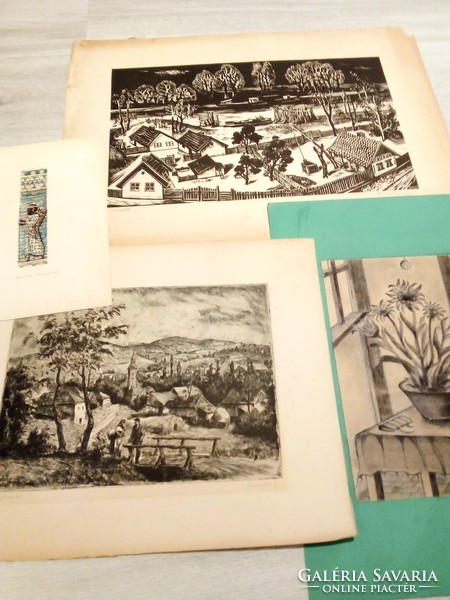 More than 200 works, paintings, graphics, prints, etchings, in 3 folders!