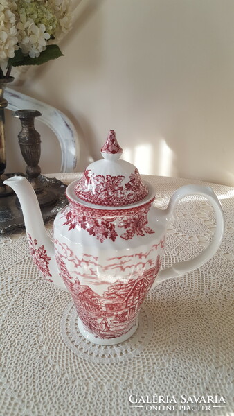 Merrie olde England earthenware tea and coffee pot, jug