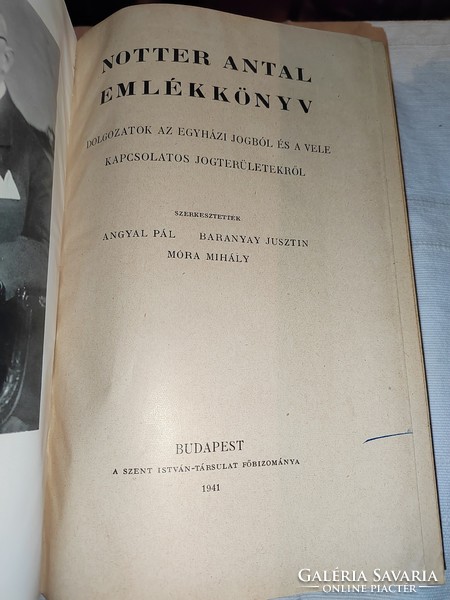 Notter Antal emlékkönyv - Dolgozatok az egyházi jogból és a vele kapcsolatos jogterületekről