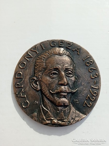 Bronze plaque Gárdony gauze