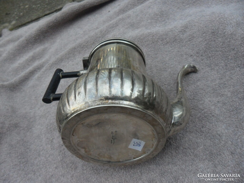 Italian art deco silver coffee pot