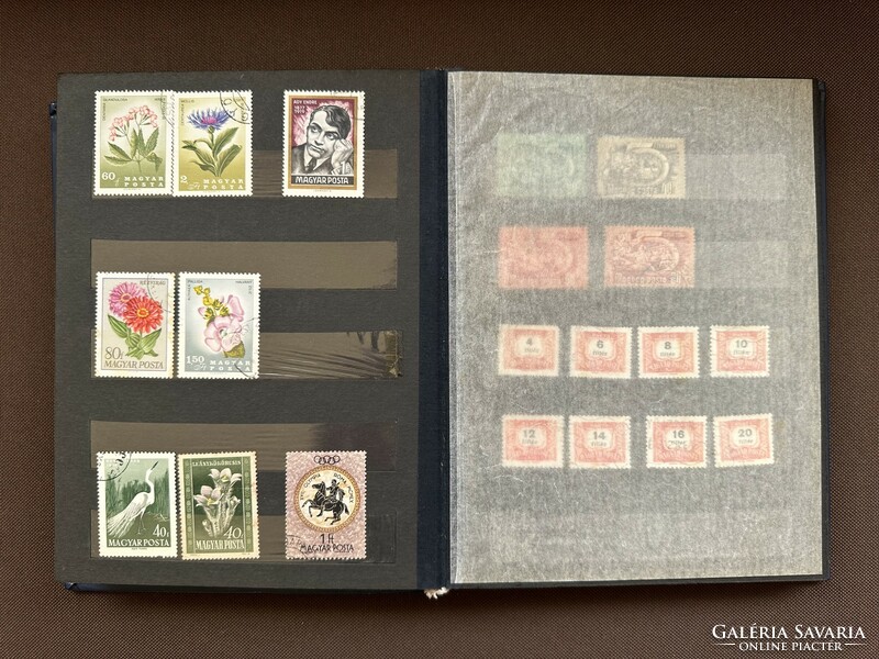 Stamp album with Hungarian stamps