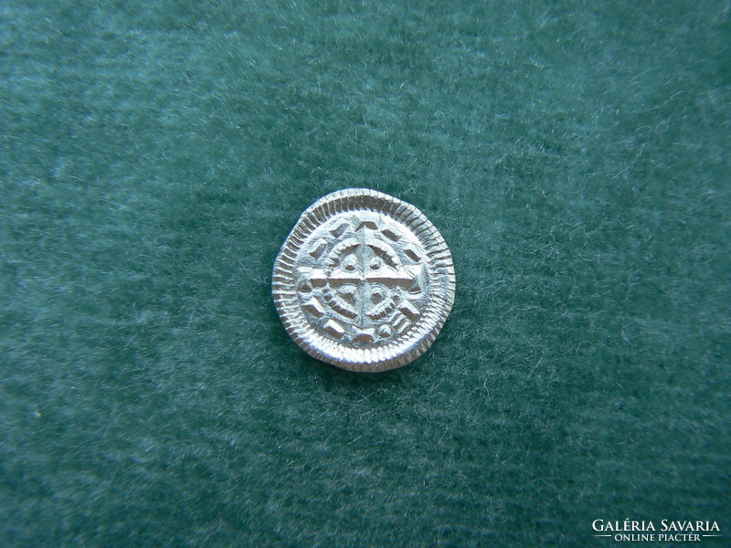 II. Béla silver denarius éh 53. (1131-1141) Unc. (1 Point sigla!) Original! (Collection of vowel variations)