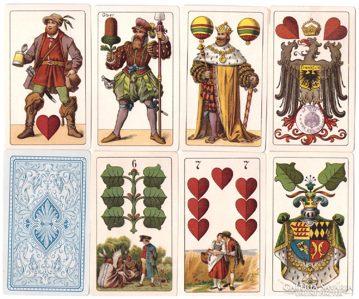 271. Einköpfige deutsche spielkarte German serial marked card Dondorf 36 cards around 1910
