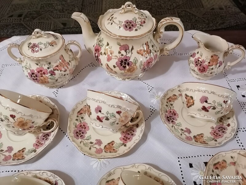 Zsolnay butterfly tea set