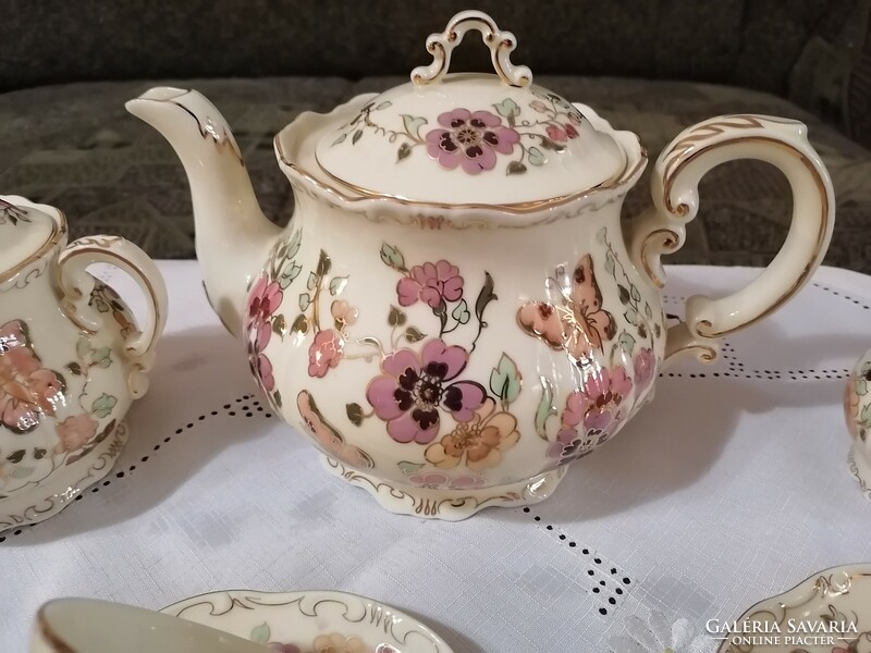 Zsolnay butterfly tea set