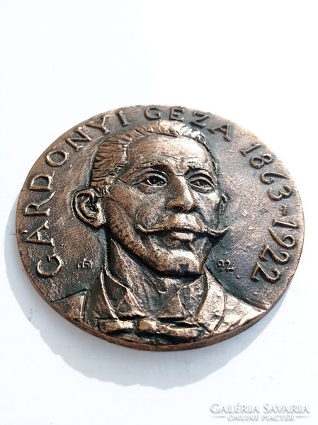 Bronze plaque Gárdony gauze