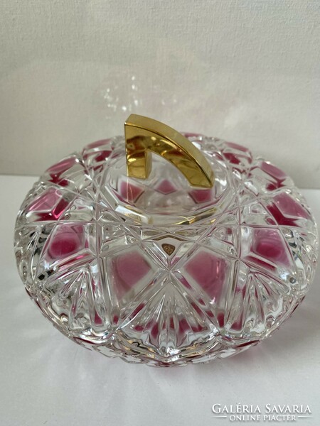 Very decorative walther glas bonbonier, decorative glass, table centerpiece