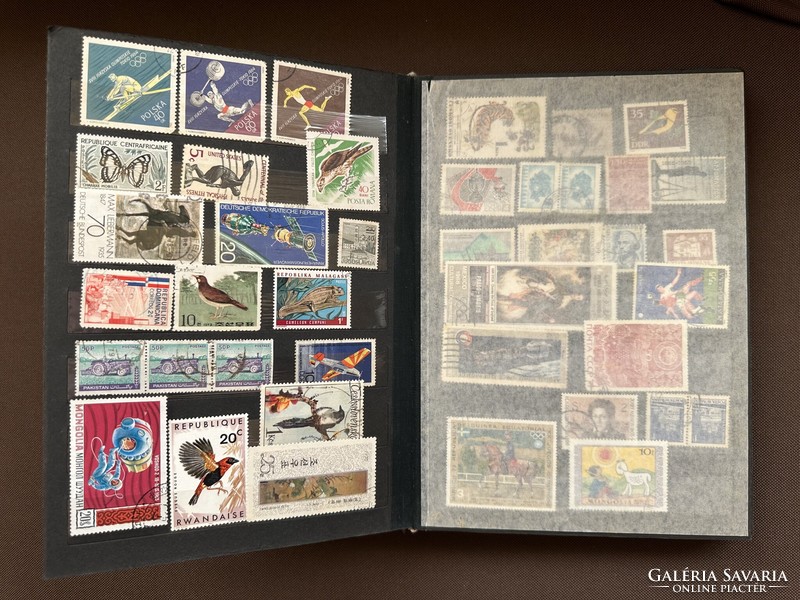 Stamp album with foreign stamps