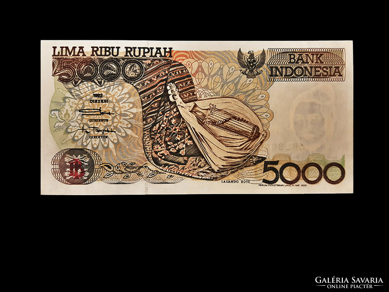 5000 RUPIA - INDONÉZIA - 1992 - még érvényes különleges bankjegy!