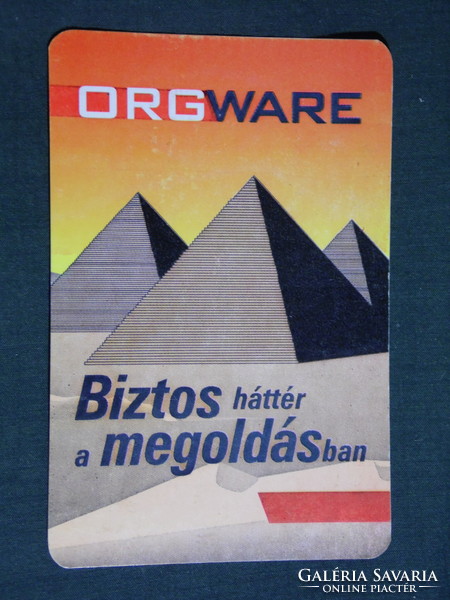 Kártyanaptár, Orgware bér és munkaügyi rendszerek, grafikai rajzos, piramis,1999, (6)