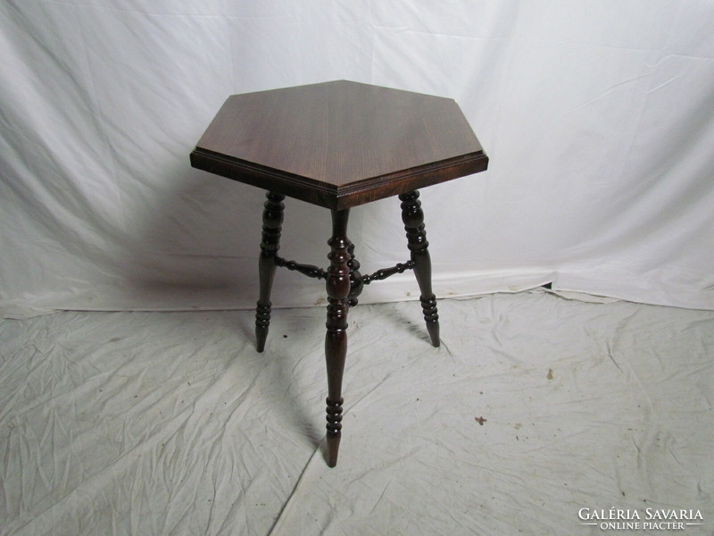 Antique tin German 6 corner table (restored)