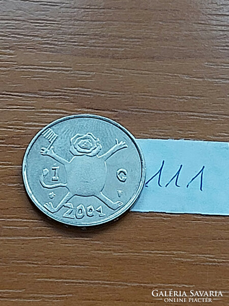 HOLLANDIA 1 GULDEN 2001 Nikkel az Utolsó Gulden, gyermek rajz - oroszlán 111.