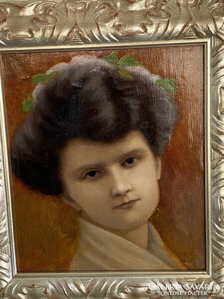 Art Nouveau charming female portrait