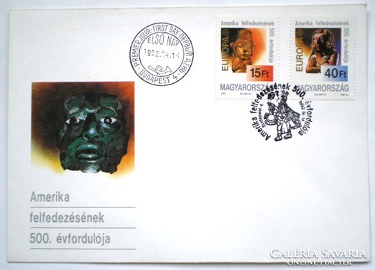 F4147-8 / 1992 discovery of Europe - America stamp series on fdc