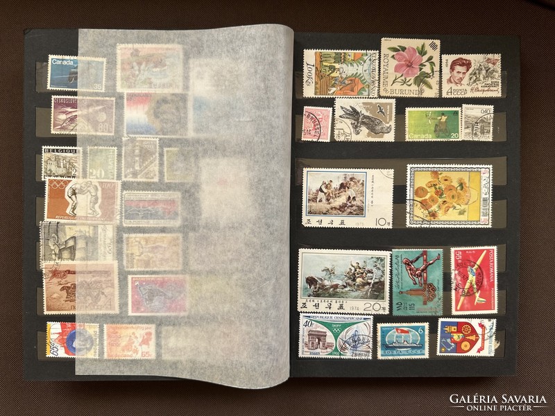 Stamp album with foreign stamps