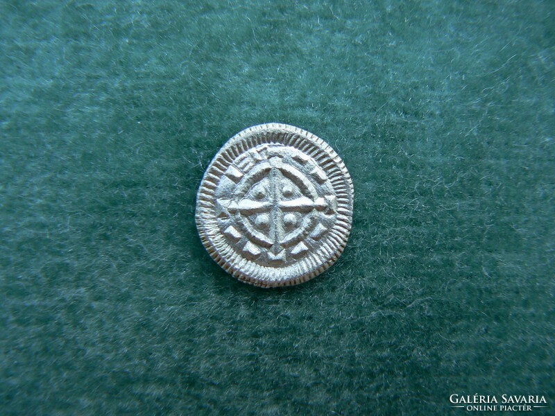 II. Béla silver denarius éh 53. (1131-1141) Unc. (1 Line depends., 1 Line water no. Szigla!) Original!!!