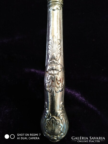 Antique English silver (925) pastry fork.--1894.