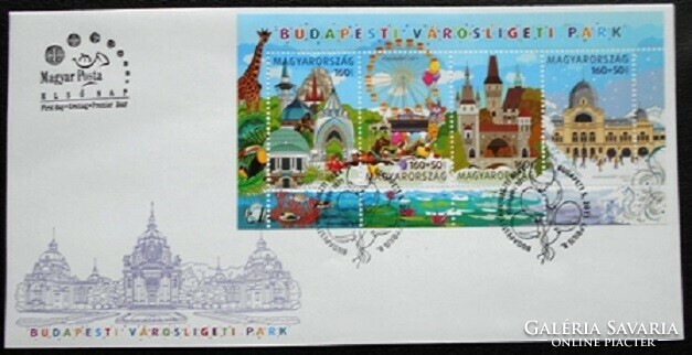 F5064 / 2011 for youth - Budapest city park block on fdc