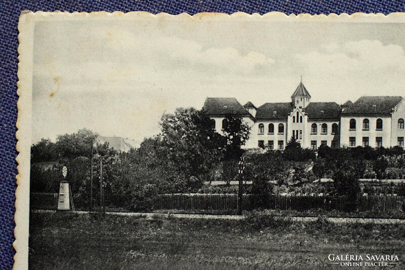 Dombóvár - St. Orsolya convent, boarding school, from the railway tracks - photo postcard 1931