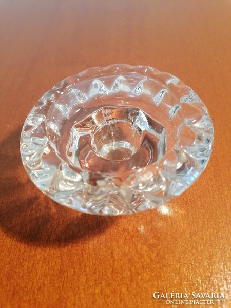 French crystal candle holder. Indicated.